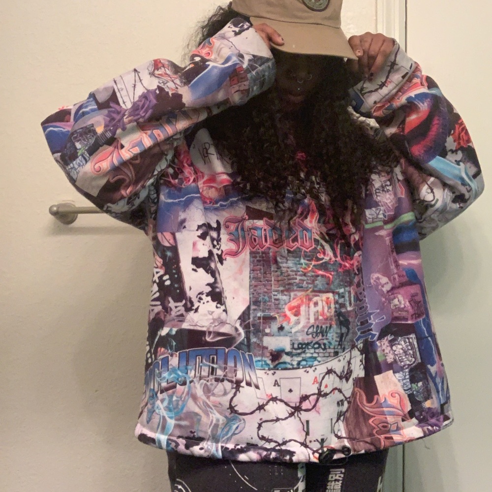 Colorful Graphic pullover hoodie Jaded London